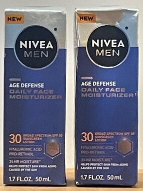 NIVEA Men Age Defense Daily Face Moisturizer SPF 30 — (Pack of 2)